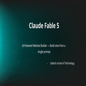 Claude Fable 5: AI-Powered Website Builder for Rapid Site Creation from ...