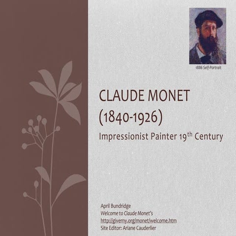 Claude Monet (1840 1926)