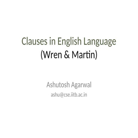 Clause English with easy way to learn .ppt