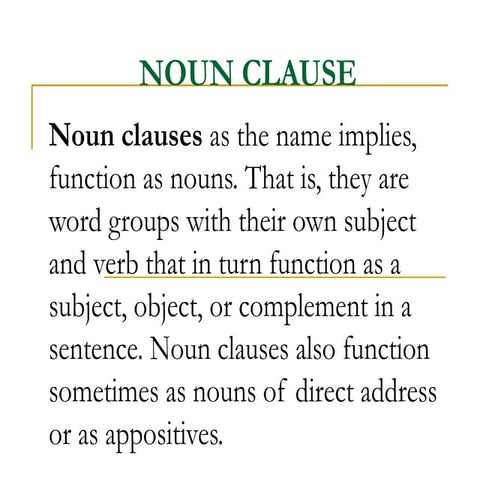 Clauses