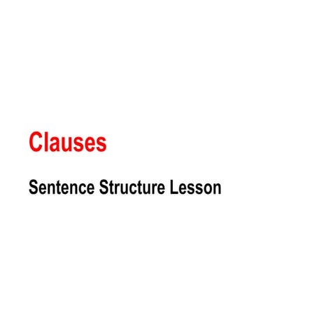 clauses for students to learn about, very efficient