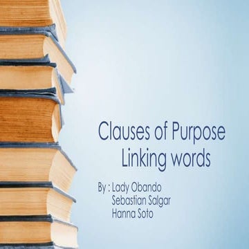 Clauses of purpose