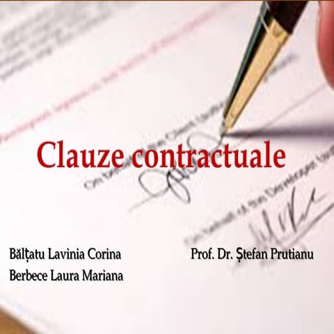 Clauze contractuale