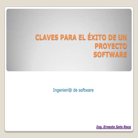 Claves para el éxito de un proyecto | PPTX