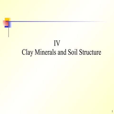 Clay Minerals And Soil Structure