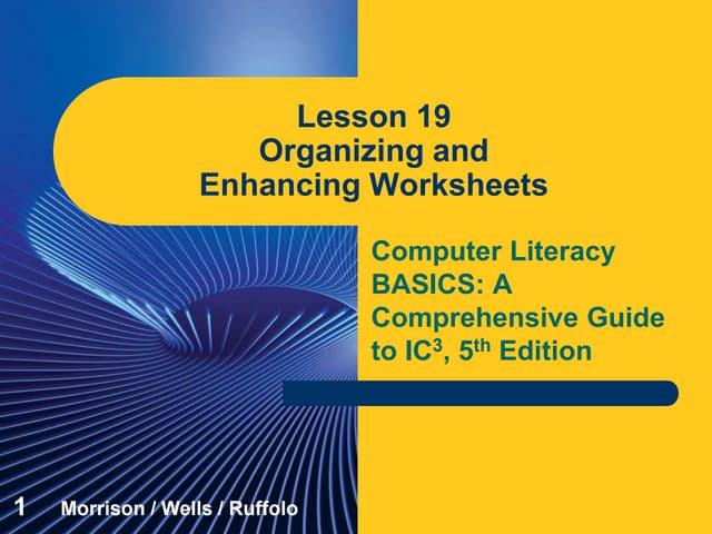 Computer Literacy Lesson 19