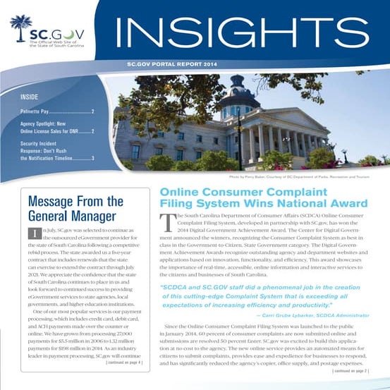 SC.gov Portal Report 2014