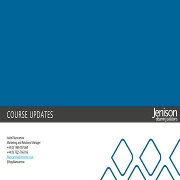 CLC Member Seminar 25 Nov 2014 - Jenison Course Update - Isobel Nancarrow, Je...
