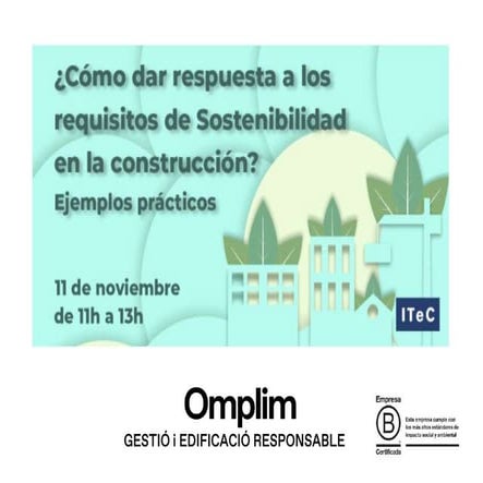 Cálculo de análisis de ciclo de vida en las promociones - Joan Ribera