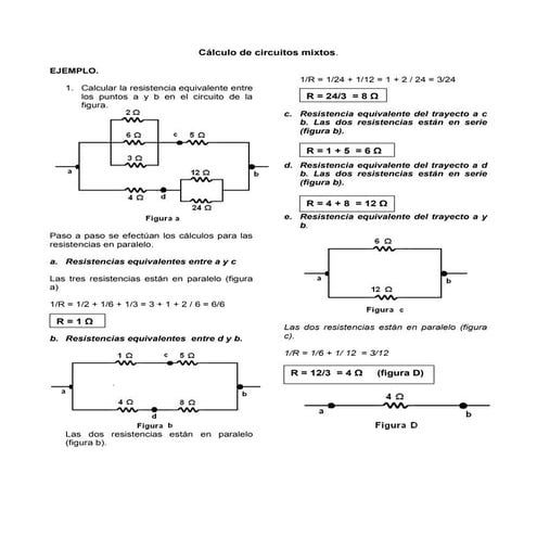 Cálculo de circuitos mixtos