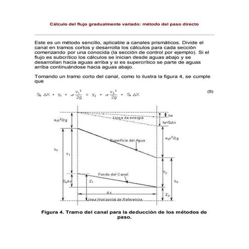 Cálculo del flujo gradualmente variado