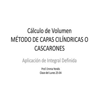 Cálculo de volumen capas
