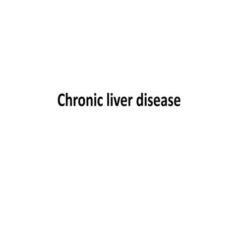 chronic liver disease