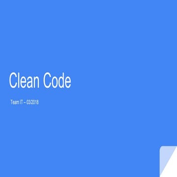 Clean code | PPT
