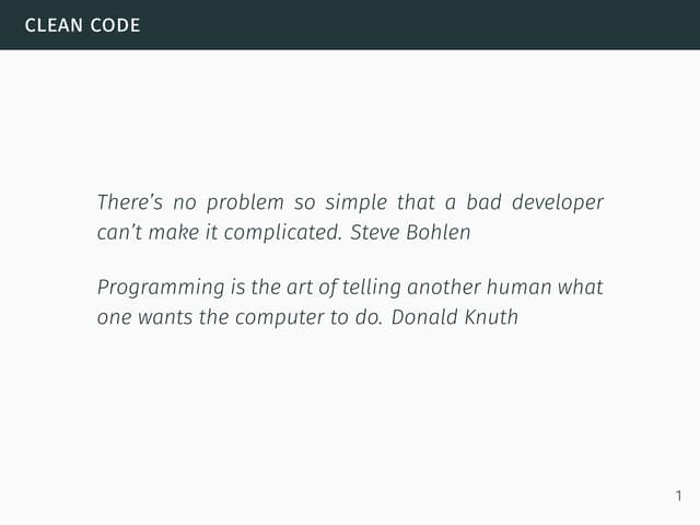 Clean code