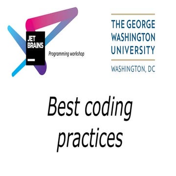 Best coding practices | PPT