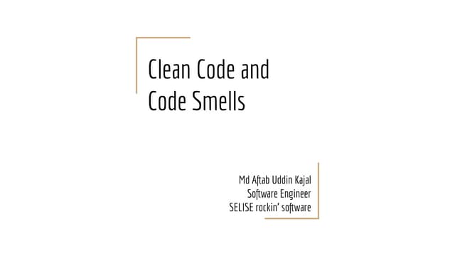 Clean code and code smells