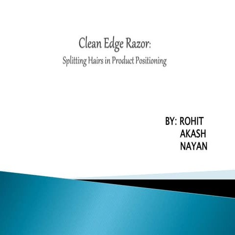 Clean edge razor presentation with recomandation