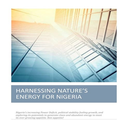 Status of renewable energy in nigeria one sky - ikuponisi f-s | PDF