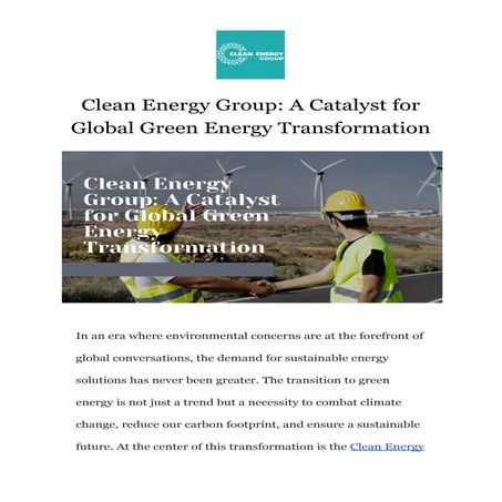Renewable Energy Infrastructure | PDF