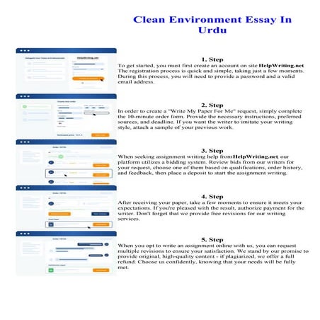 Clean Environment Essay In Urdu. Online assignment writing service.