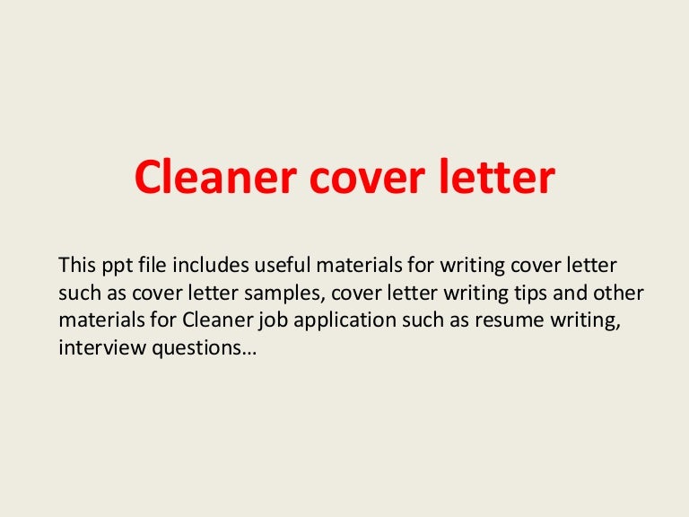 cover letter for the job