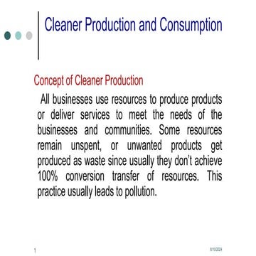 Cleaner production techniques | PDF
