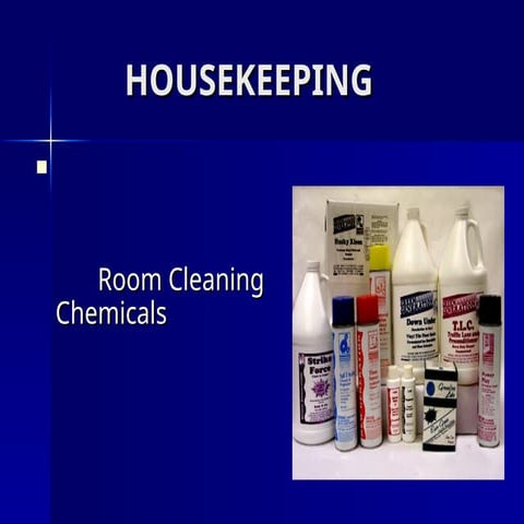 Cleaning Chemicals for hotel industry with safety guidlines