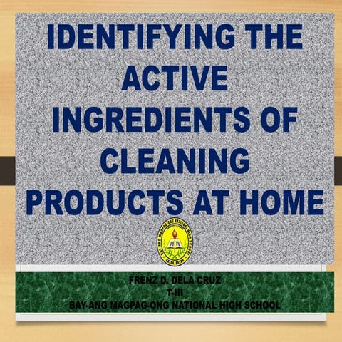CLEANING INGREDIENTS ACTIVE AT HOME.pptx