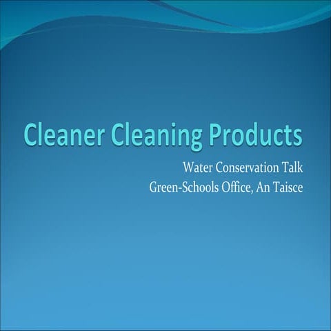 Cleaning products presentation