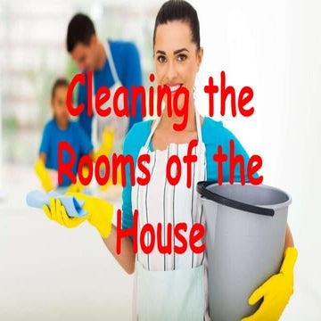 Cleaning the rooms of the house 