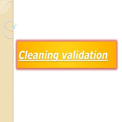 Cleaning validation