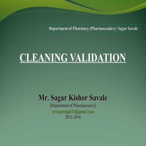Cleaning validation