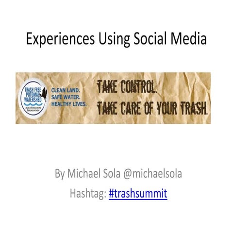 Clean Potomac Watershed Trash Summit rm113-msola