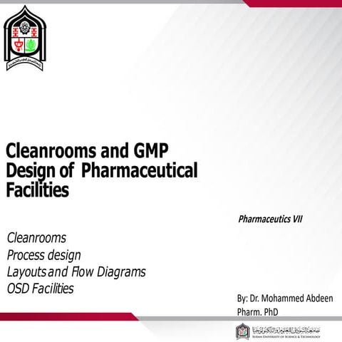 Clean Room Pharmaceutical_ GMP Procedures