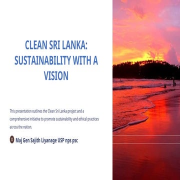 Clean Sri Lanka projecy explanation to understand the projecy | PPT
