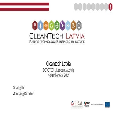 Cleantech Latvia presentation at Depotech 2014
