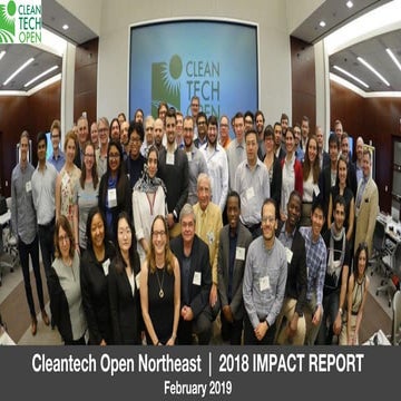 2019 Cleantech Open Northeast Impact Report | PDF