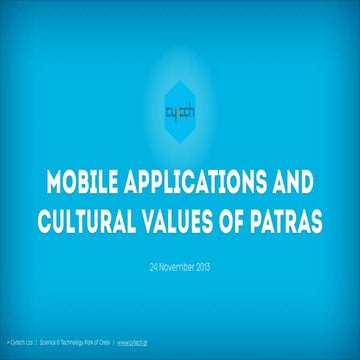 Mobile apps and cultural values of Patras