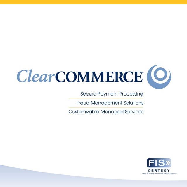 Clear Commerce Overview