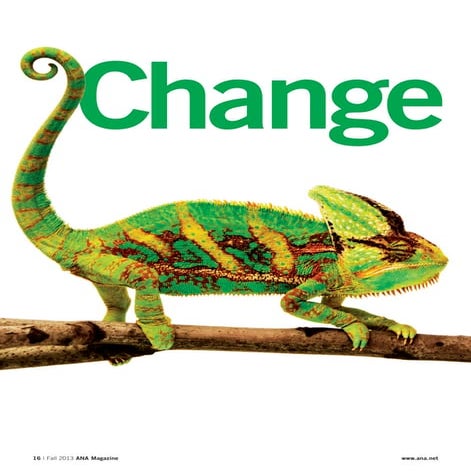Change or Die ANA Magazine - Marketing2020 story