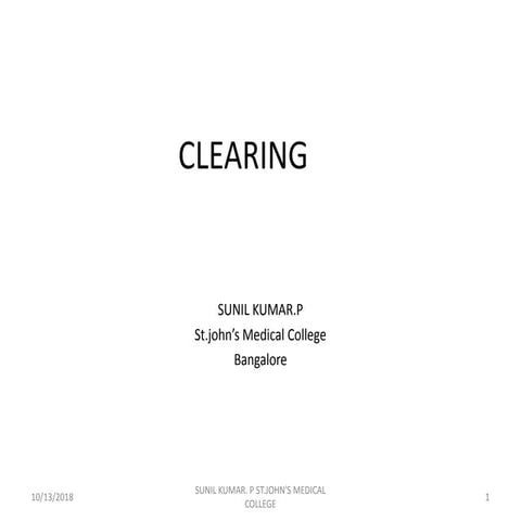 Clearing