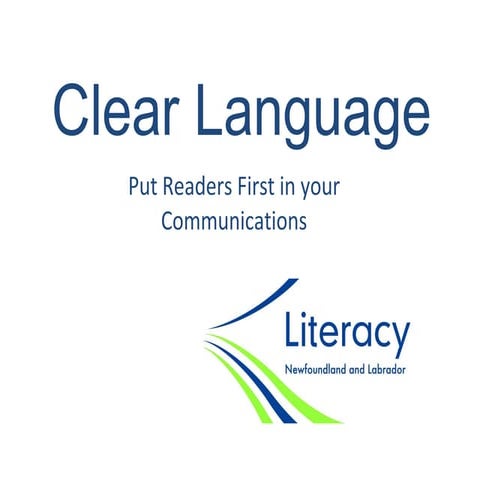 Clear language putting readers first