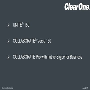 ClearOne Media Collaboration Presentation | PPT