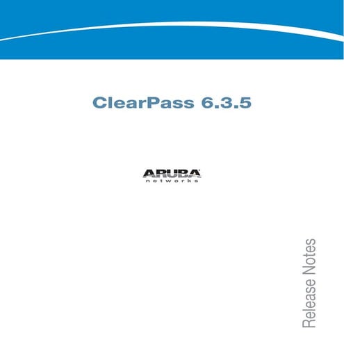 ClearPass 6.3.5 Release Notes
