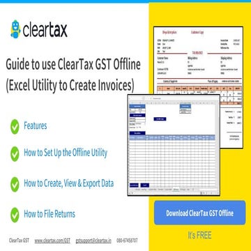 Cleartax GST Offline Guide