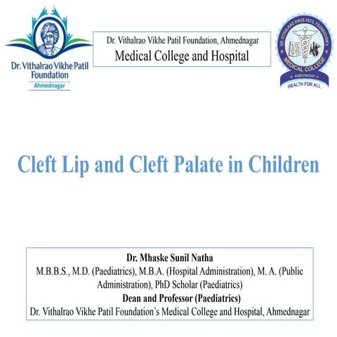 Cleft lip and cleft palate in children
