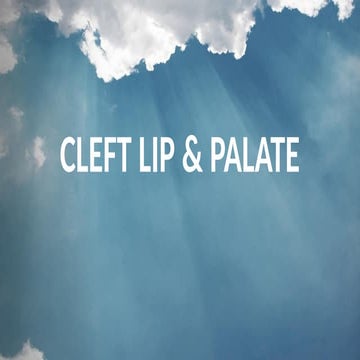 Management of CLEFT LIP AND PALATE SEMINAR