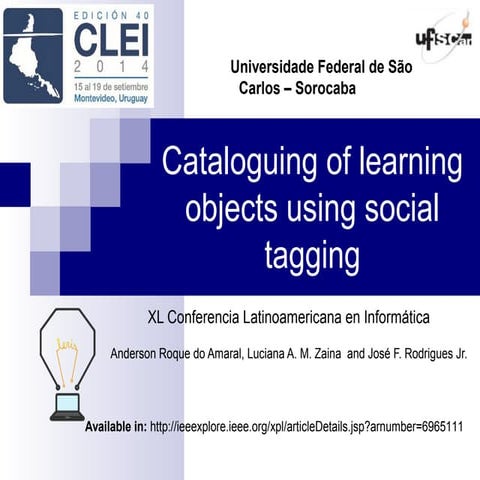 Cataloguing of learning objects using social tagging