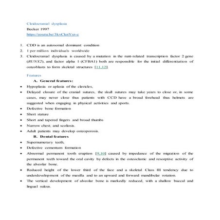 Cleidocranial dysplasia for orthodontist by almuzian